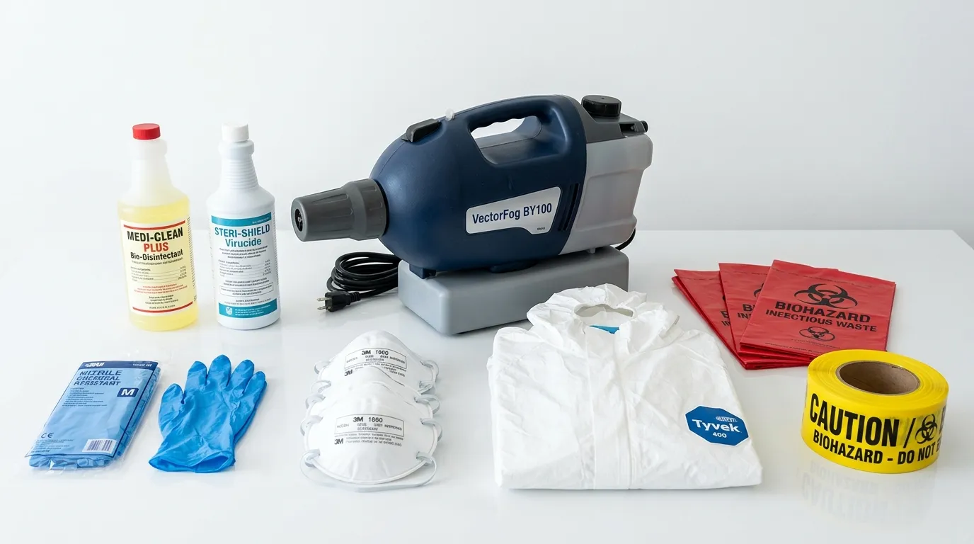 Professional biohazard remediation crew working in Suwanee